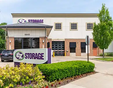 Exterior view of EZ Storage facility at Detroit, MI