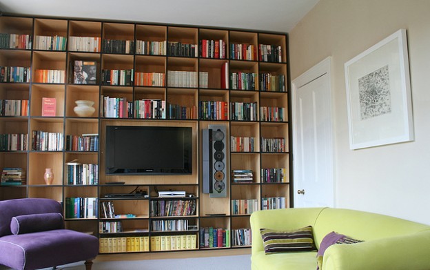 floor to ceiling shelves