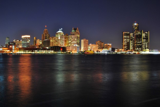 Detroit Skyline at Night