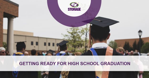 High school students graduating and text "Getting ready for high school graduation"