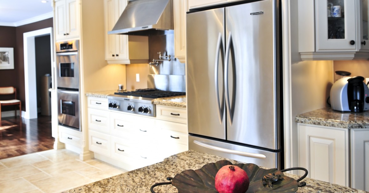 View of clean kitchen space