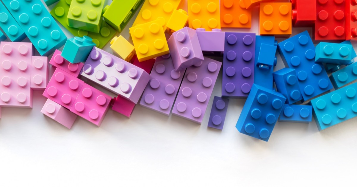 Colorful LEGO pieces